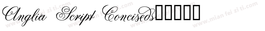 Anglia Script Concise字体转换